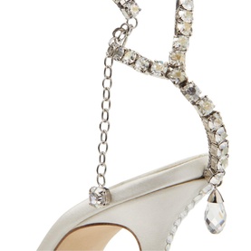 Saeda 100 Crystal-Embellished Satin Pumps