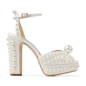 Sacaria 120 Pearl-Embellished Block Heels