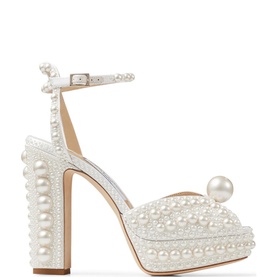 Sacaria 120 Pearl-Embellished Block Heels