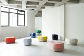 Circus Poof Duo Large Light Blue