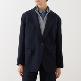 Pappa Oversized Single-Breasted Blazer
