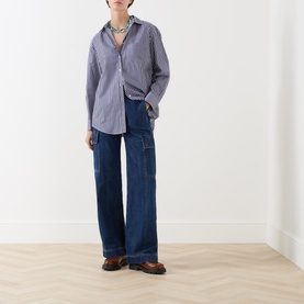 Califfo High-Rise Dark Wash Cargo Jeans