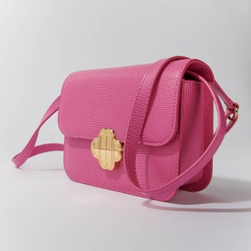 Clover Mini Lizard-Embossed Bag