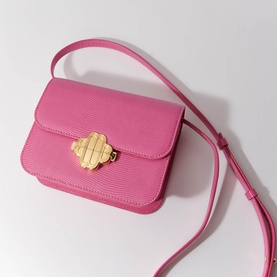 Clover Mini Lizard-Embossed Bag