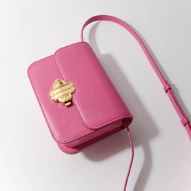 Clover Mini Lizard-Embossed Bag