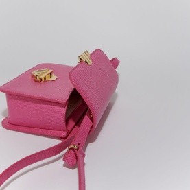 Clover Mini Lizard-Embossed Bag