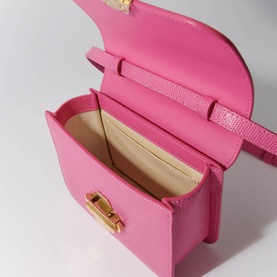Clover Mini Lizard-Embossed Bag