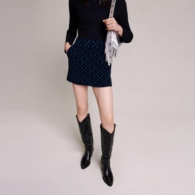 Iveillon Velvet Jacquard Skort