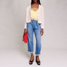 Moovida Check Knit Cardigan