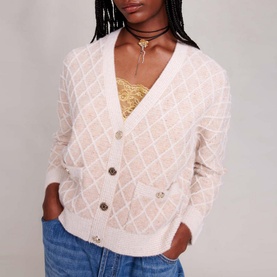 Moovida Check Knit Cardigan