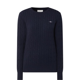 Cable Knit Logo Sweater