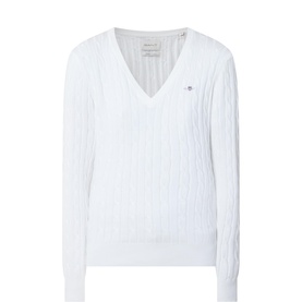 Cable Knit V-Neck Sweater