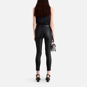 Leather Effect Skinny Jeans