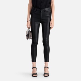 Leather Effect Skinny Jeans