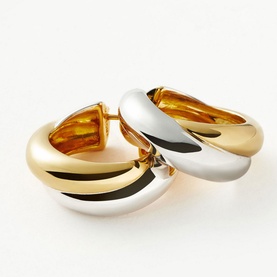 Lucy Williams Chunky Entwine Medium Hoop Earrings