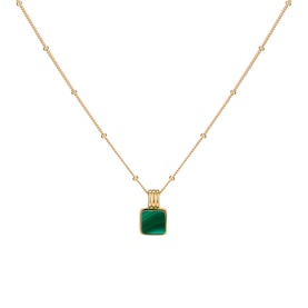 Square Malachite Necklace