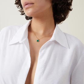 Square Malachite Necklace