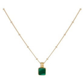 Square Malachite Necklace