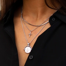 Lucy Williams Medium Roman Arc Coin Necklace