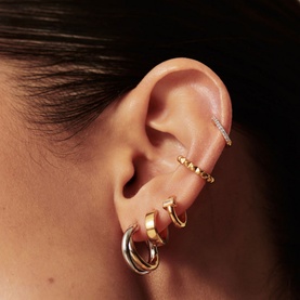 Lucy Williams Chunky Entwine Mini Hoop Earrings