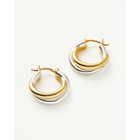 Lucy Williams Chunky Entwine Mini Hoop Earrings