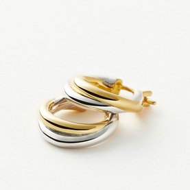 Lucy Williams Chunky Entwine Mini Hoop Earrings