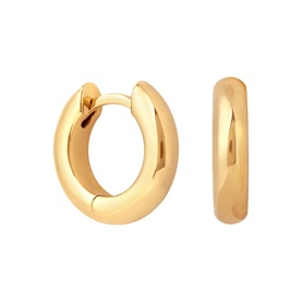 Bold 18k Gold-Plated Small Hoops