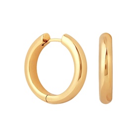 Bold 18k Gold-Plated Large Hoops