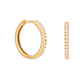Crystal Hinge 18k Gold-Plated Small Hoops