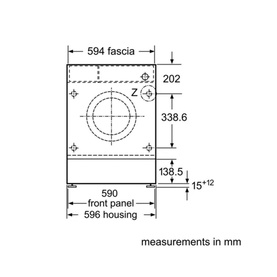 Built-In Washing Machine 8kg 1400 RPM