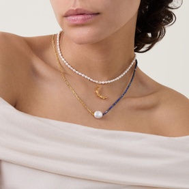 Tube Stone Chain Necklace