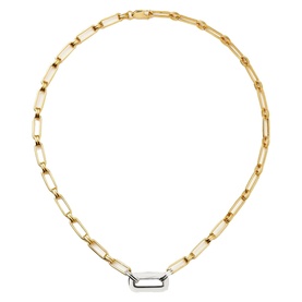 Aegis Mixed Metal 18kt Gold-Plated Chain Necklace