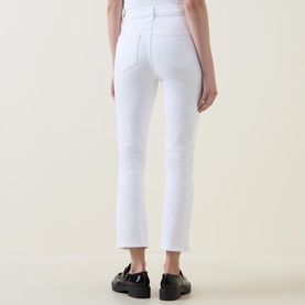 Cindy Mid-Rise Cropped Straight Leg Jeans