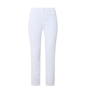 Cindy Mid-Rise Cropped Straight Leg Jeans