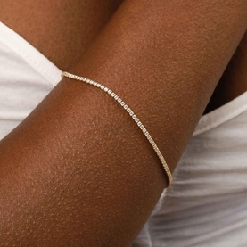 Tennis Chain 18k Gold-Plated Bracelet