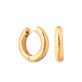 Bold 18k Gold-Plated Medium Hoops