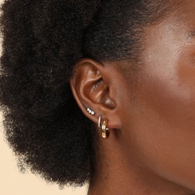 Bold 18k Gold-Plated Medium Hoops