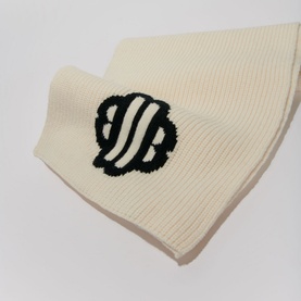 Logo Rib Knit Scarf