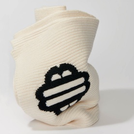 Logo Rib Knit Scarf