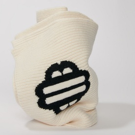 Logo Rib Knit Scarf