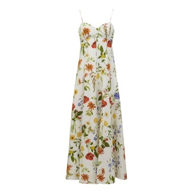 Vayda Floral Printed Midi Sun Dress