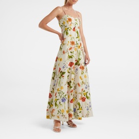Vayda Floral Printed Midi Sun Dress