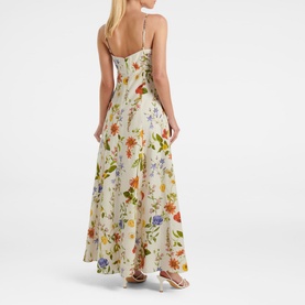 Vayda Floral Printed Midi Sun Dress