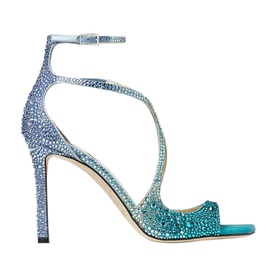 Azia 95 Crystal-Embellished Satin Strappy Sandals