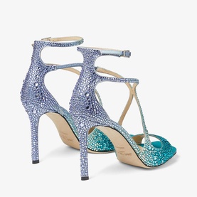Azia 95 Crystal-Embellished Satin Strappy Sandals