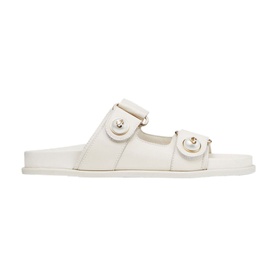 Fayence Pearl-Embellished Leather Sandals
