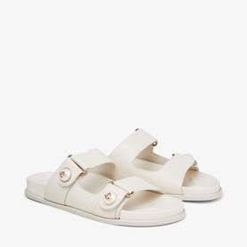 Fayence Pearl-Embellished Leather Sandals