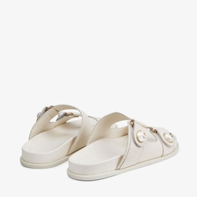 Fayence Pearl-Embellished Leather Sandals
