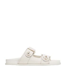 Fayence Pearl-Embellished Leather Sandals