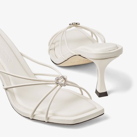 Indiya 70 Crystal Hearts Leather Mules